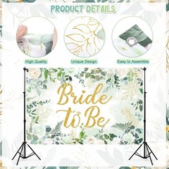 Sage Green Bridal Shower Decorations with Banner, Balloons, and Photo Props