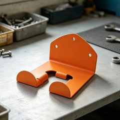 Tool Hook for Wall Mounted Garage Organizer Bracket 15cm Orange Metal Design
