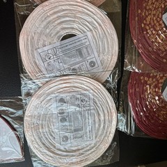 Red , White, Burgundy Paper Party Decor Lanterns, Crepe Paper, Tissue Poms, Lot
