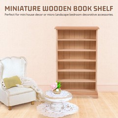 Wooden Dollhouse Locker Child Mini Bookshelf Miniature Bookcase