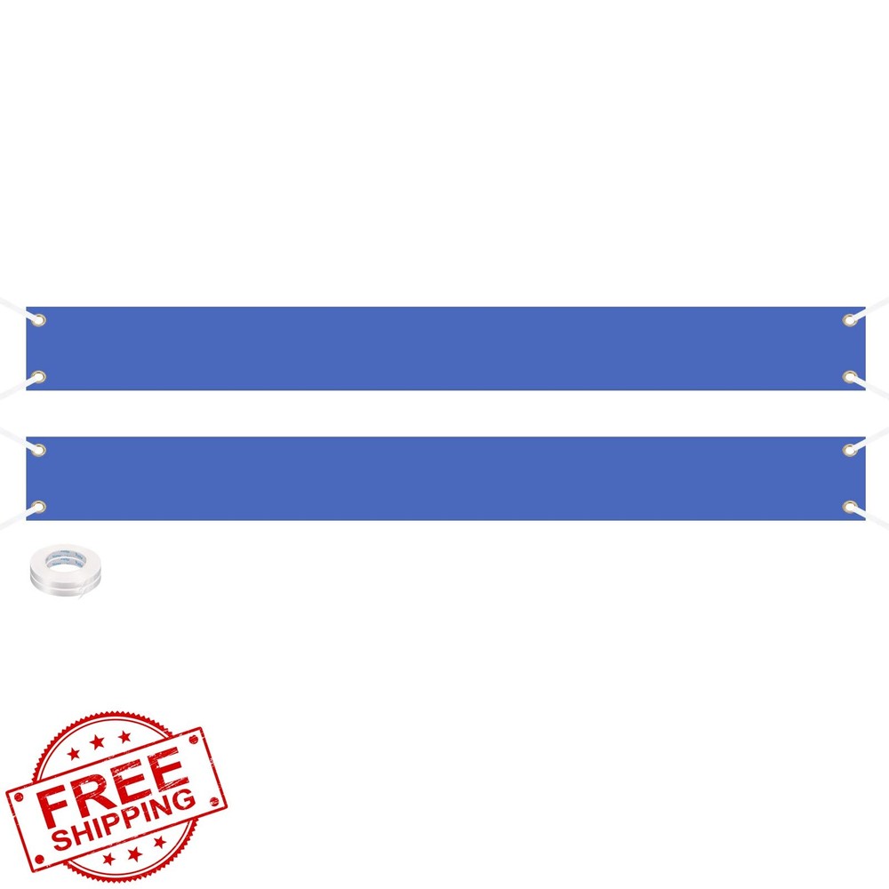 PATIKIL Blank Banner Blue 1’x10′ 2 Set