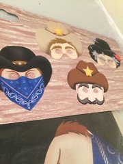 Western Masks 4 Count Elastic Attached Cardboard Printed One Side