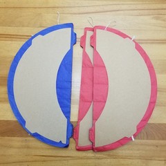 3 Large Vintage *HONEYCOMB TISSUE BALLS* Red White Blue 4th Of July 250th