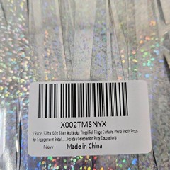 2 Packs Silver Multicolor Tinsel Foil Fringe Curtain Backdrop Engagement Bridal