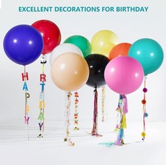 15pcs 24 Inch Balloons Large Assorted Balloons Thick Latex Heavy Duty Balloon…
