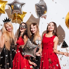 24 Silvery Funny Photo Booth Props for Birthday, Wedding & Graduation Fun