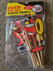 Over The Hill Photo Booth Fun Signs Props Birthday Party Decoration