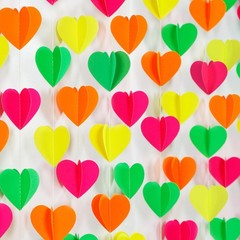 Valentines Day UV Neon Party Decorations Heart-Garland – 39Ft 3D Glow In The …
