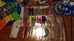 Birthday Celebration decorations bright primary colors, fast free shipping