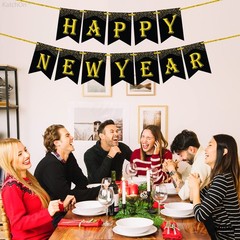 KatchOn, Large Happy New Year Banner 2026-10 Feet, Pre-Strung | Happy New Yea…