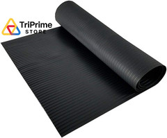 RESILIA Black Plastic Floor Runner – Embossed Wide Rib 15″ x 48″,