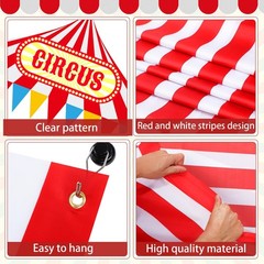 Fanfanwin 4 Pcs Carnival Circus Tent Decorations Halloween Party Entryway Decor