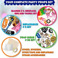 SOUL SHIFT 70 Pc Large Photo Booth Props Set for All Occasions – Wedding Props,