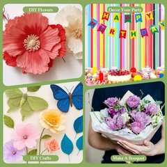 36 Pack Crepe Paper Rolls 8.2ft Long 10 Inch Wide Colourful Crepe Paper Strea…