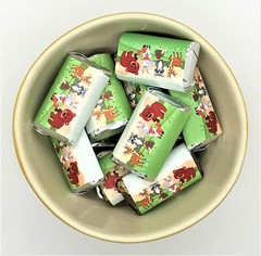 60 Forest Animals Miniatures Candy Bar Wrapper Decorations, Woodland Creatures M