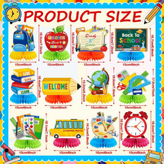 12 Pcs Back to School Decorations Welcome Back to School Table Decorations Honey