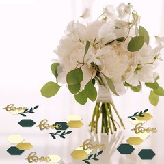Greenery Wedding Table Confettiboho Love Theme Party Confettisage Leaf Engagemen