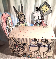 Truly Alice Mad Hatter Tea Party Table Centerpiece Box with Alice, Mad Hatter +