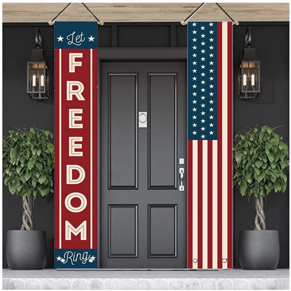 Memorial Day Outdoor Decorations – Stars and Stripes Wreath