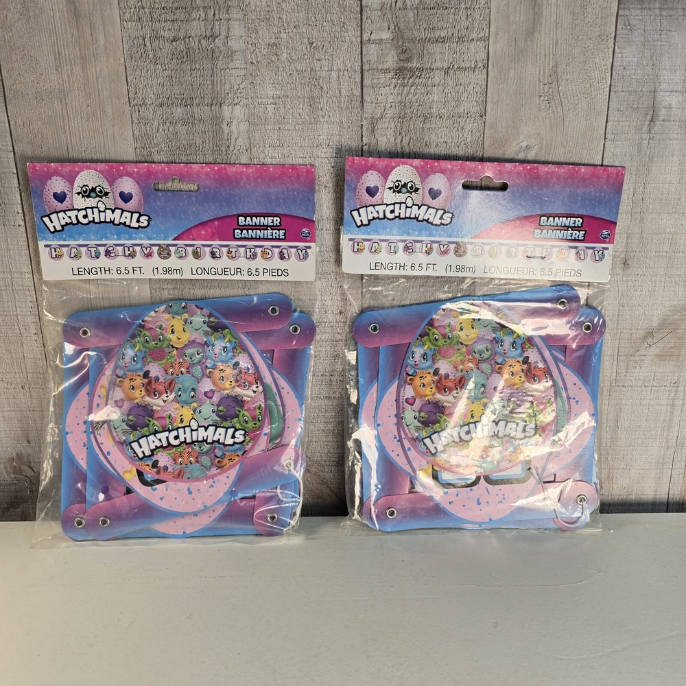 2 Packs – Hatchimals Happy Birthday 6.5′ Banner Hanging String Party Decor
