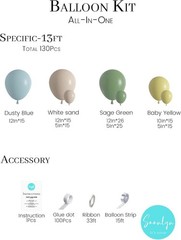 Easy Assembly 13Ft Balloon Arch Kit – Sage Green & Dusty Blue for All Occasions