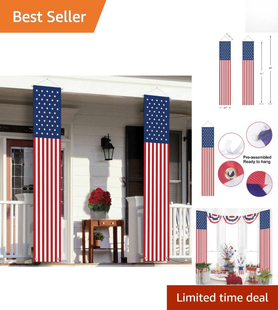 Stars and Stripes Hanging Banners – Perfect for Outdoor July 4th Celebrations