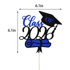 Glitter Class of 2026 Cake Topper,Congrats Grad Cake Decor – 2026 High School…