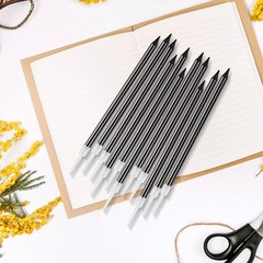 BEAN LIEVE 30-Count Black Long Thin Birthday Candles, Cake
