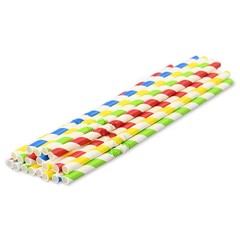 Flexible Paper Drinking Straws, 250 Count, 7.75″ Long, 0.24″ diameter – 100% …