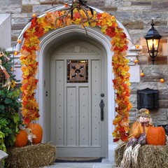13FT Fall Leaf Garlands 2 PCS Garland for Mantle 2 PC, A –