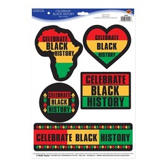 Beistle Celebrate Black History Peel ‘n Place Removable Window Door Decoration