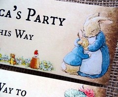 4 Personalised Rabbits and Woodland Characters Party Decoration Arrows