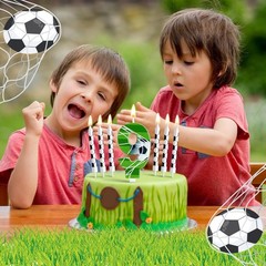 Photect 11 Pcs Soccer Birthday Candles Number Candle green, white and black
