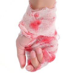 10Pcs Durable Bloody Gauze Rolls Red Cloth for Halloween Party and Costume Use