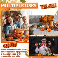 2 Pcs Light up Fall Pumpkin Halloween Pumpkin Decorations Autumn Thanksgiving…