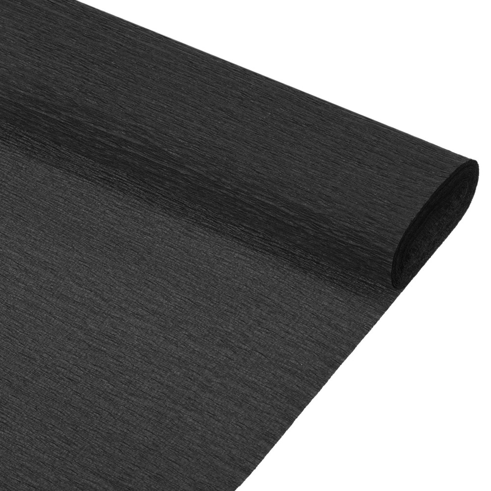 Crepe Paper Roll 8.2ft Long 10 Inch Wide for Wedding Decoration,Black 2pcs