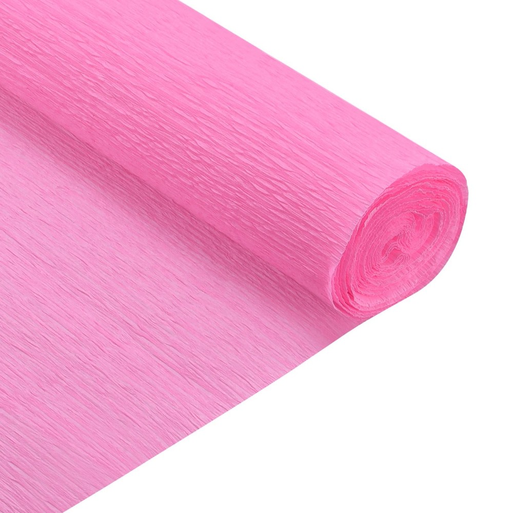 2pcs Crepe Paper Rolls DIY Decoration 7.5ft Long 20 Inch Wide, Hot Pink