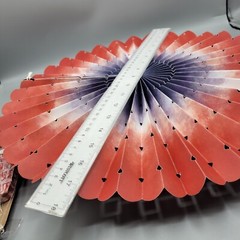 Red Paper Fans For Holidays NWT From TAG, Thick Coated Paper With Magnet Closure