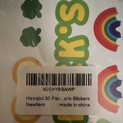 Hooqict St. Patrick’s Day Paper Crown Craft Kit 30 Pack Shamrock Coin Stickers