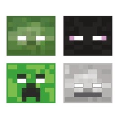 Minecraft Paper Party Masks, 8ct –U4–