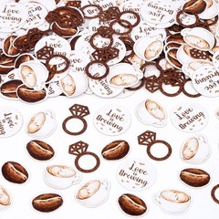 Coffee Bridal Shower Decorations – 200PCS Coffee Confetti, Love Is Brewing Brida