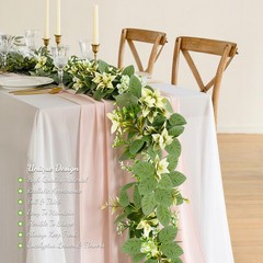 6FT Artificial Eucalyptus Garland with Flowers, Fake Greenery Vines Spring Iv…