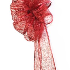 Christmas Tree Bow with Streamer Red Edge Christmas Bow-knot Bouquet Gift
