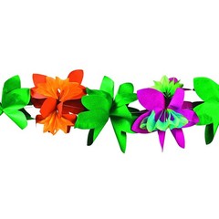 Fun Express Colorful Paper Flower Garland, 9 9 feet x 3 inch, Orignal Color