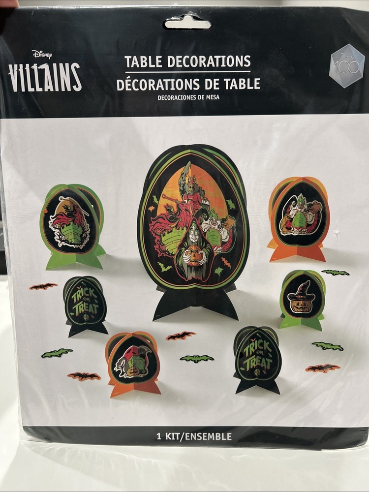 Disney Villains Table Decor Centerpiece Kit 31 Pieces Halloween Ursula NEW