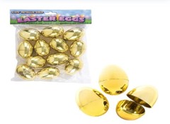 2.375″ Metallic Gold Easter Eggs – 12 Piece Assortment