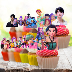 FREE PERSONALISED KPOP TOPPER CUPCAKE CAKE PARTY DECORATIONS SUPPLIES