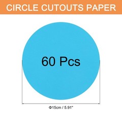 Dark Blue Circle Paper Cutouts Round Cardstock Board 6 Inch 200gsm/75lb 60 PCS