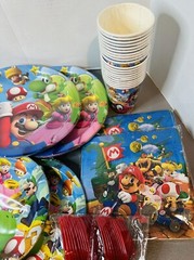 Super Mario Bros Party Supplies 162pc.-Serves 20 Guests