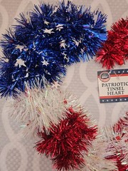 Red White & Blue Patriotic Heart/ 4th Of July Party Decor 250th America Birthday